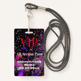 VIP All Access Name Consert ClubパーティーRed  バッジ