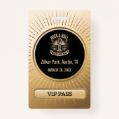 VIP All Access PassイベントIDバッジ バッジ (裏面)