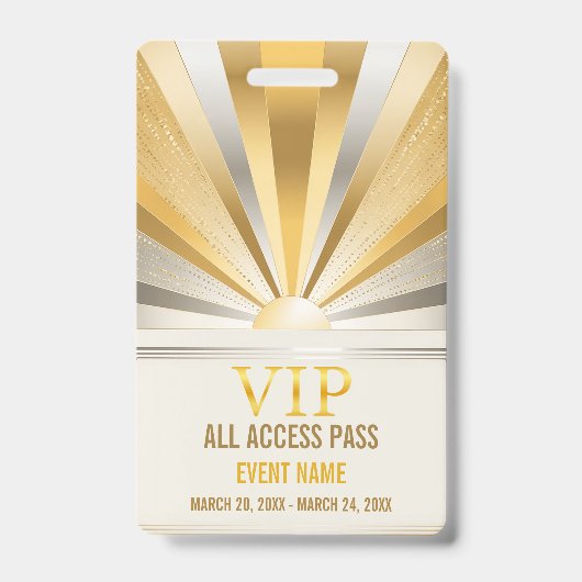 VIP All Access PassイベントIDバッジ バッジ (正面)
