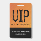 VIP All Access PassチケットホルダーID バッジ (Back)