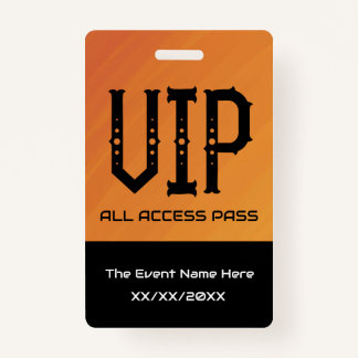 VIP All Access PassチケットホルダーID バッジ