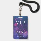VIP All Access Pass屋外イベント幾何学的 バッジ (正面（ネックストラップ付）)