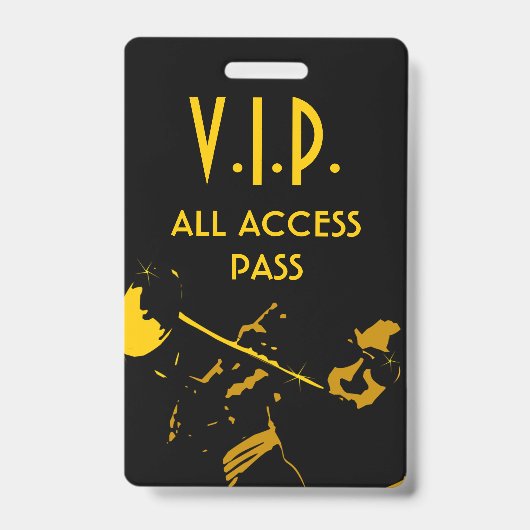 VIP All Access Pass (ミュージカルイベント垂直) バッジ (Front)