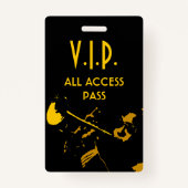 VIP All Access Pass atミュージカルイベント垂直バッジ バッジ (正面)
