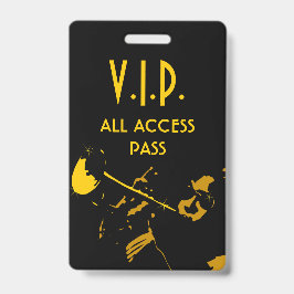 VIP All Access Pass atミュージカルイベントVertical Badg バッジ