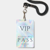 VIP All Access Pass Business Logoホログラフィック バッジ (正面（ネックストラップ付）)
