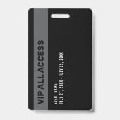 VIP All Access Pass ConcertイベントIDバッジ バッジ (裏面)