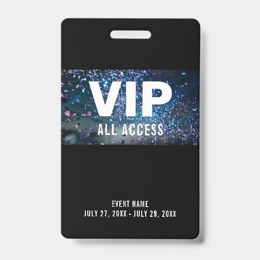 VIP All Access Pass ConcertイベントIDバッジ バッジ (表面)