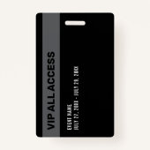 VIP All Access Pass ConcertイベントIDバッジ バッジ (裏面)