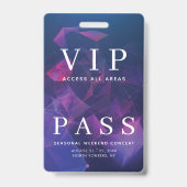 VIP All Access Pass Concert Backstage Geometric バッジ (裏面)