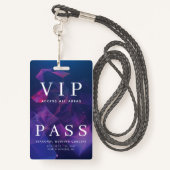 VIP All Access Pass Concert Backstage Geometric バッジ (裏面ランヤード)