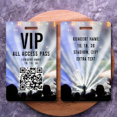 VIP All Access Pass QR Code Concert バッジ
