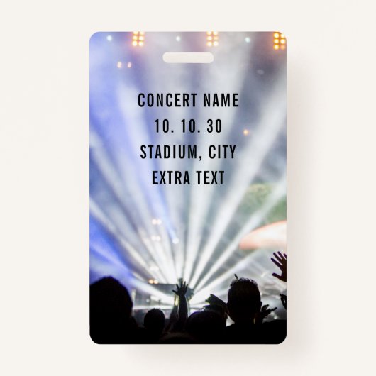 VIP All Access Pass QR Code Concert バッジ (裏面)