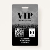 VIP All Access QRコードイベントバッジ バッジ (裏面)