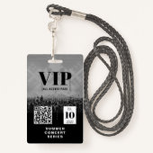 VIP All Access QRコードイベントバッジ バッジ (裏面ランヤード)