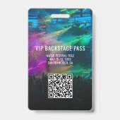VIP All Access QRコードイベント写真ID バッジ (裏面)