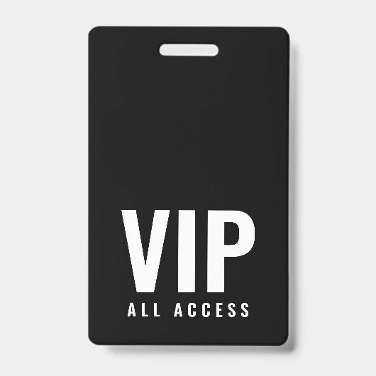 VIP All Access QRコードイベント写真ID バッジ (正面)
