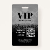 VIP All Access QRコードコンサートバッジ バッジ (裏面)