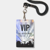 VIP All Access QRコードパスコンサート バッジ (ストラップ付き表面)