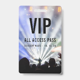 VIP All Access QRコードパスコンサート バッジ
