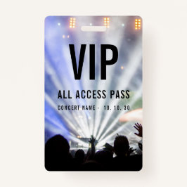 VIP All Access QRコードパスコンサート バッジ