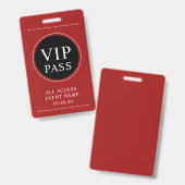 VIP All Access Redバッジ バッジ (正面＆裏面)
