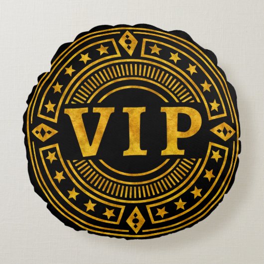 VIP Funny Home Accent Pillow for Mom or Dad ラウンドクッション (正面)