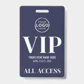 VIP Logo Navy Blue All Access Event バッジ (裏面)