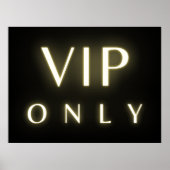 Vip only neon glowing luxe text design ポスター (正面)