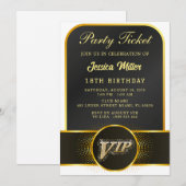 VIP Party Ticket Birthday Invitation 招待状 (正面/裏面)