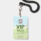 VIP PASS ゴルフクラブリーグロゴ バッジ (裏面（ネックストラップ付）)