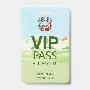 VIP PASS ゴルフクラブリーグロゴ バッジ