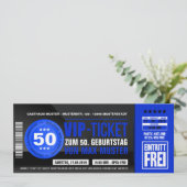 VIP-TICKET Einladungskarten (blau) 招待状 (スタンド正面)
