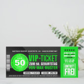 VIP-TICKET Einladungskarten (grün) 招待状 (スタンド正面)