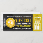 VIP-TICKET Einladungskarten (ocker-orange) 招待状 (正面)