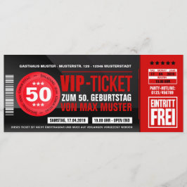 VIP-TICKET Einladungskarten (rot) 招待状