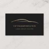 VIP Transportation QR Code Black & Gold 名刺 (正面)