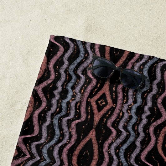 Viper Snake Skin Drawing Pattern Soft Pastel Color ビーチタオル (インサイチュ)