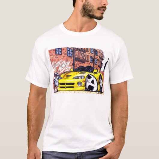 ViperAlleyの黄色いロードスターだけか前部 Tシャツ (正面)