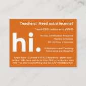 VIPKIDの先生の紹介/募集カード 紹介カード (正面)