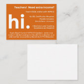 VIPKIDの先生の紹介/募集カード 紹介カード (正面/裏面)