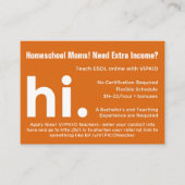 VIPKIDの先生の紹介/募集カード 紹介カード (正面)