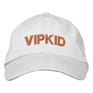 VIPKIDの帽子(白い) 刺繍入りキャップ