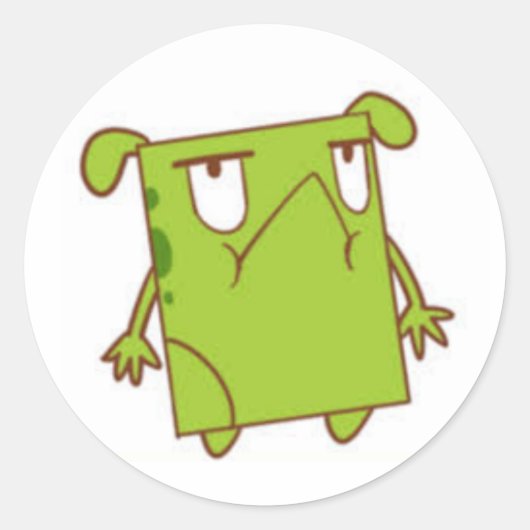 VIPKIDグリーンステッカー ラウンドシール (正面)