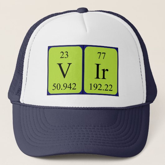 Vir定期テーブル名hat キャップ (正面)