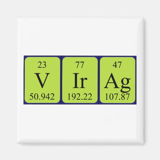 Virag周期表名磁石 マグネット (正面)