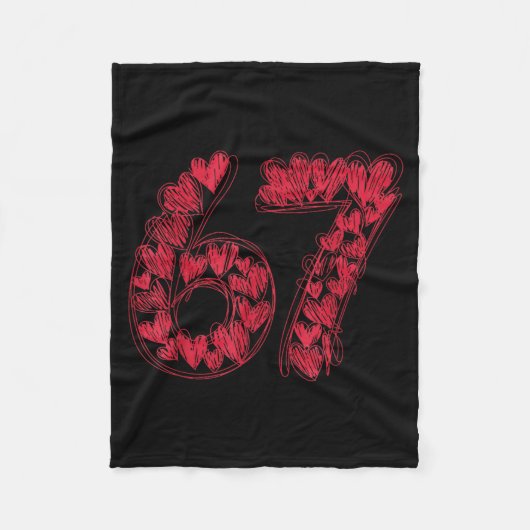 Viral 67 Hand-drawn Hearts Valentine's Day Cute Te フリースブランケット (正面)