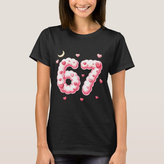 Viral 67 Kawaii Hearts Valentine's Day Girls Humor Tシャツ (正面)