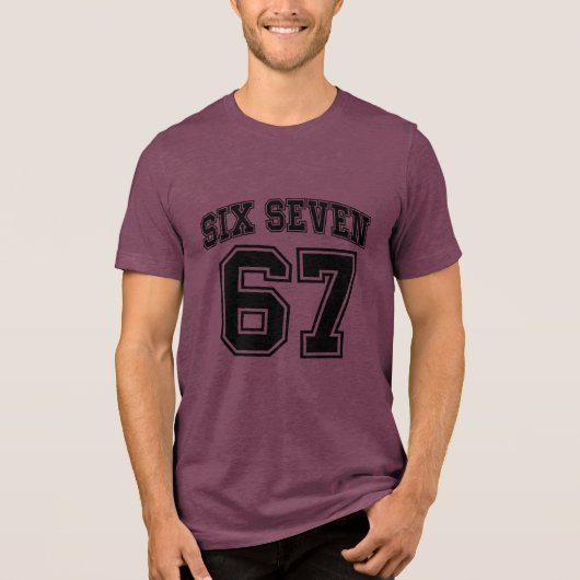 Viral Six Seven (67) Meme トライブレンドTシャツ (正面)