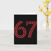 Viral Six Seven Love 67 Hearts Valentine's Day Cli カード (黄色い花)